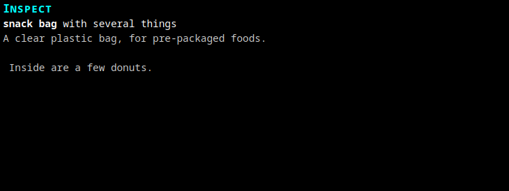 Glancing at a packet of snacks